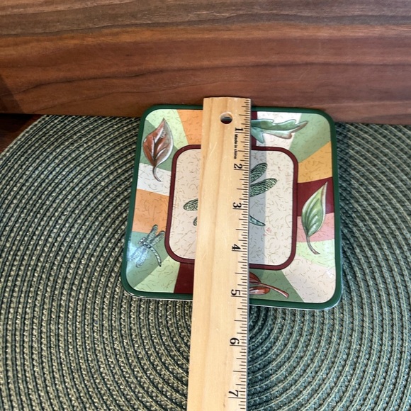 Dragonfly Replacement Tray PartyLite 5" sq. Nature's Pillar Tray P7583 Retired. - Picture 4 of 5